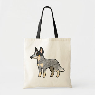 Cartoon Australian Cattle Dog / Kelpie Tote Bag