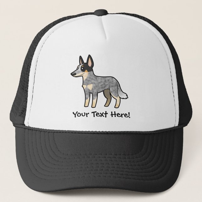 Cartoon Australian Cattle Dog / Kelpie Trucker Hat (Front)