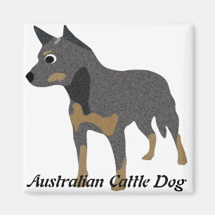 Cartoon Australian Cattle Dog Magnet