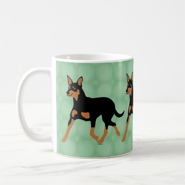 Cartoon Australian Kelpie Trotting 2 Coffee Mug (Left)