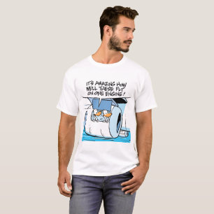 Cartoon Aviation Humour Duck Tshirt