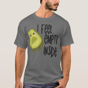 Cartoon Avocado Lonely Funny Feeling Empty Guacamo T-Shirt