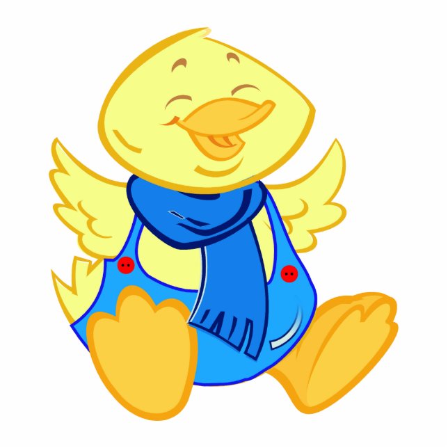 Cartoon baby duck Photo sculpture / magnet / pin (Front)