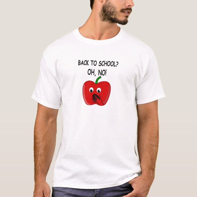 Cartoon Back To School Apple T-Shirt (Front)