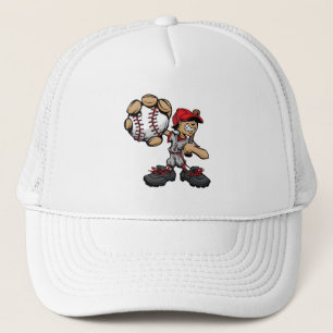Cartoon Ballplayer Trucker Hat