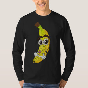 Cartoon Banana Fruit Lover Healthy Food Vegetarian T-Shirt