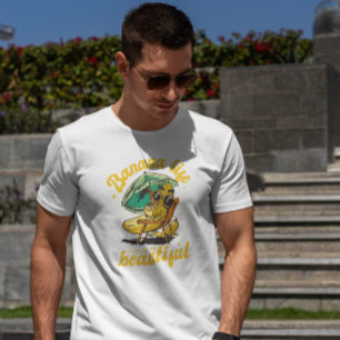 Cartoon Banana Summer Vacation   T-Shirt