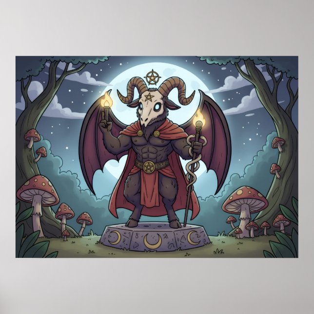 Cartoon Baphomet Poster (Front)