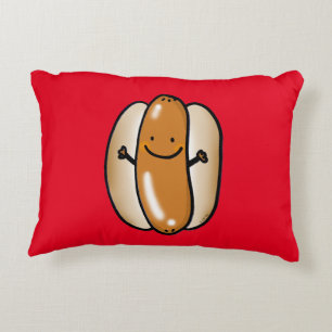 cartoon barbecue hot dog sausage love decorative cushion