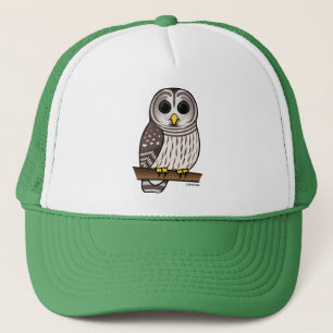 Cartoon Barred Owl Trucker Hat