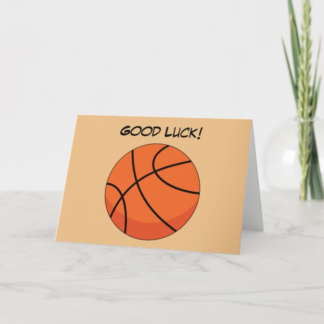 Cartoon Basketball Ball | Add Text Card (Front)