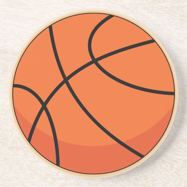 Cartoon Basketball Ball Coaster (Front)