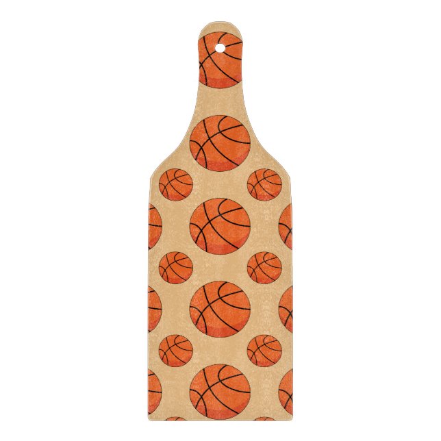Cartoon Basketball Ball Cutting Board (Front)