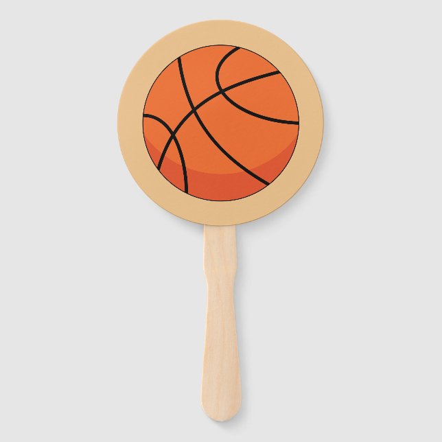 Cartoon Basketball Ball Hand Fan (Front)