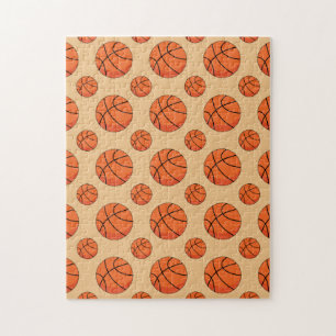 Cartoon Basketball Ball Jigsaw Puzzle