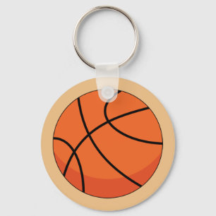 Cartoon Basketball Ball Key Ring