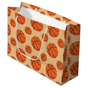 Cartoon Basketball Ball Large Gift Bag