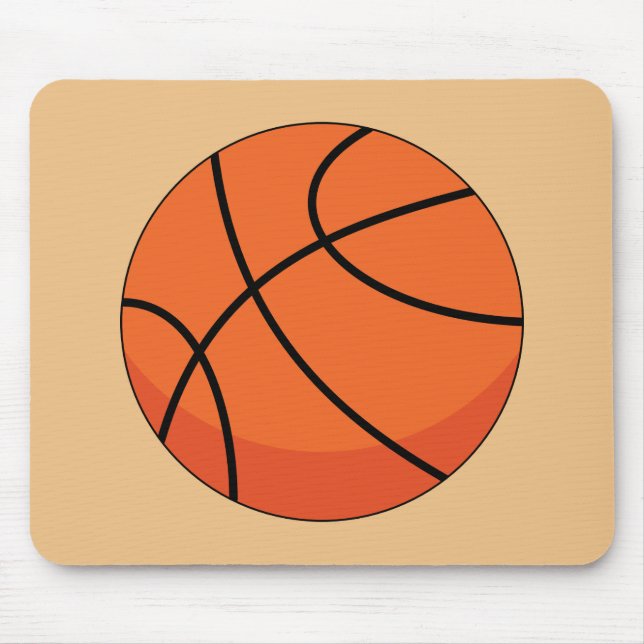Cartoon Basketball Ball Mouse Mat (Front)