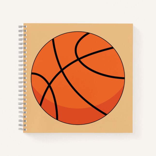Cartoon Basketball Ball Notebook (Front)