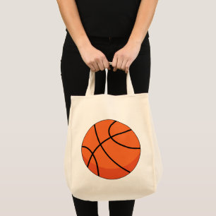 Cartoon Basketball Ball Tote Bag