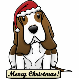 Cartoon Basset Hound Christmas Ornament Photo Sculpture Decoration