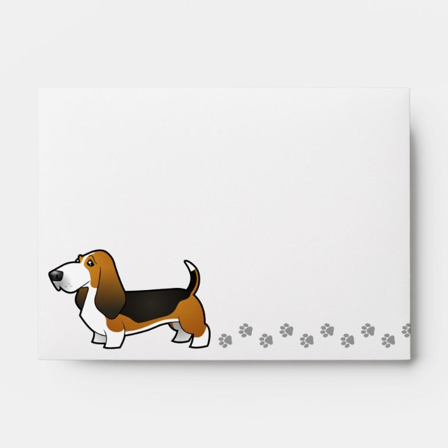 Cartoon Basset Hound Envelope (Front)