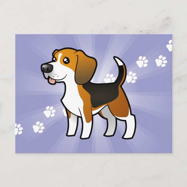 Cartoon Beagle Postcard (Front)