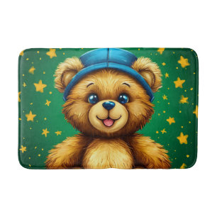 Cartoon bear bath mat