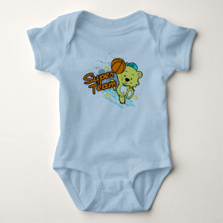 Cartoon Bear Playing Basketball Baby Bodysuit