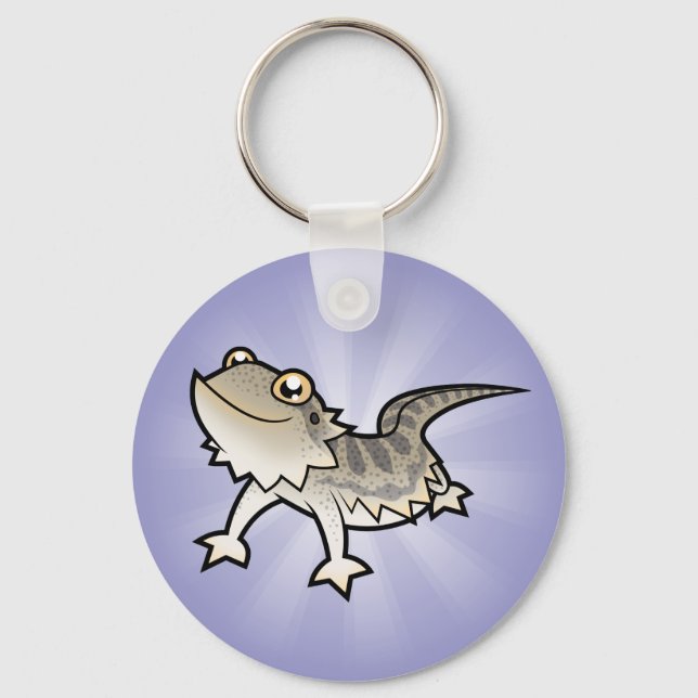 Cartoon Bearded Dragon / Rankin Dragon Key Ring (Front)