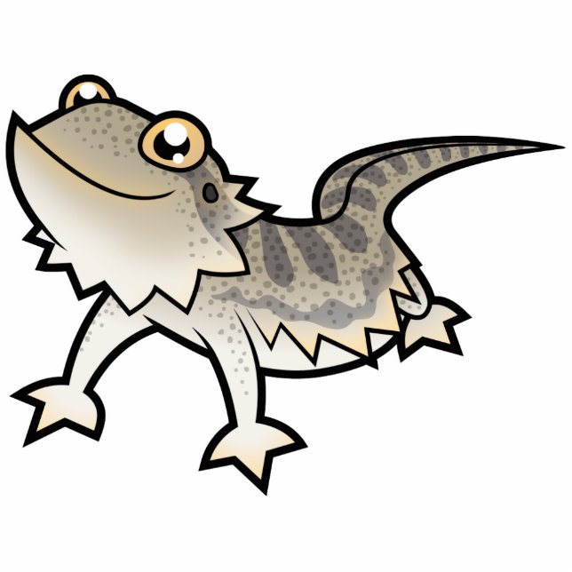 Cartoon Bearded Dragon / Rankin Dragon Photo Sculpture Magnet (Front)