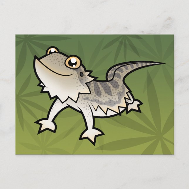 Cartoon Bearded Dragon / Rankin Dragon Postcard (Front)