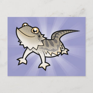 Cartoon Bearded Dragon / Rankin Dragon Postcard