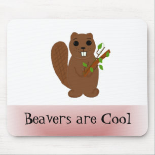 Cartoon Beaver Mouse Mat