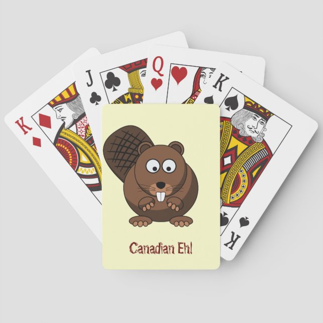 Cartoon Beaver Playing Cards (Back)