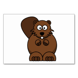 Cartoon Beaver Table Number