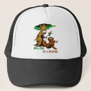 cartoon-beaver trucker hat
