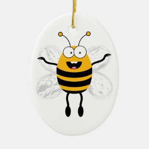 Cartoon Bee Ceramic Tree Decoration