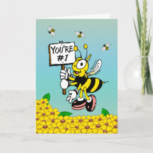 Cartoon Bee for Father's Day Card