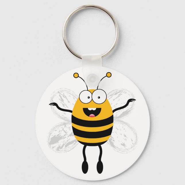 Cartoon Bee Key Ring (Front)
