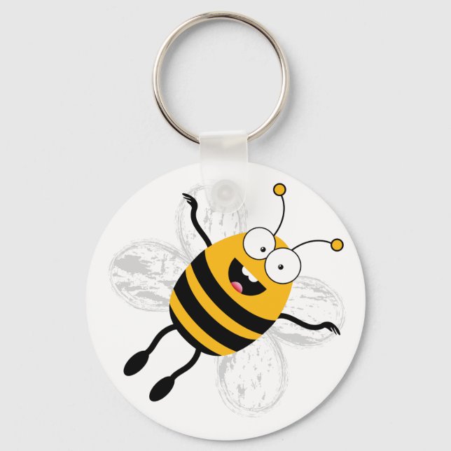Cartoon Bee Key Ring (Front)