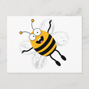 Cartoon Bee Postcard