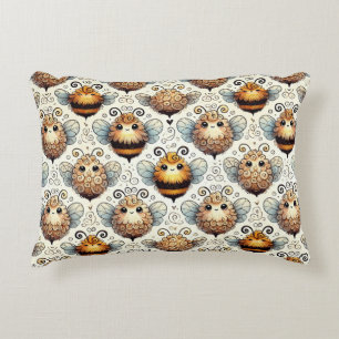 🐝 Cartoon Bee Room Decor For Kids Spaces 🐝 Decorative Cushion