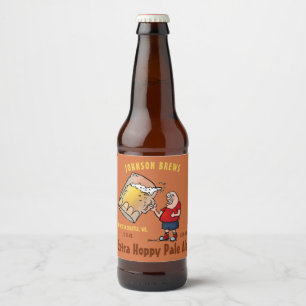 Cartoon Beer Guy Funny Custom Homebrew Bottle Label