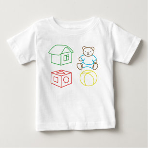 Cartoon beer , house ball, cube. baby T-Shirt