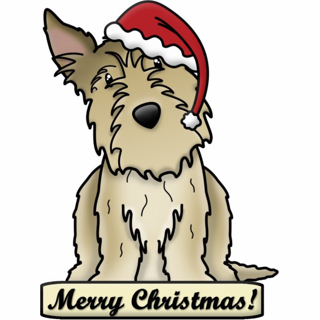 Cartoon Berger Picard Christmas Ornament Photo Sculpture Decoration (Front)