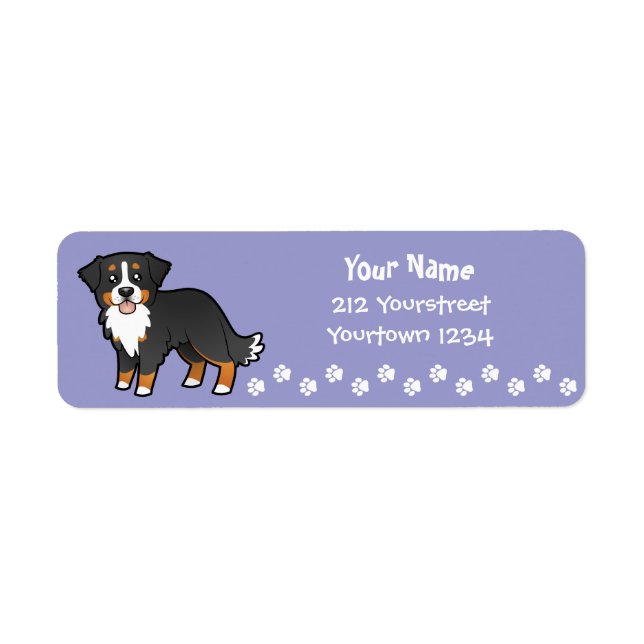 Cartoon Bernese Mountain Dog (Front)