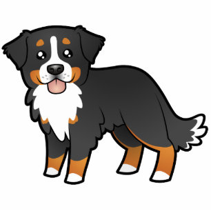 Cartoon Bernese Mountain Dog Photo Sculpture Magnet