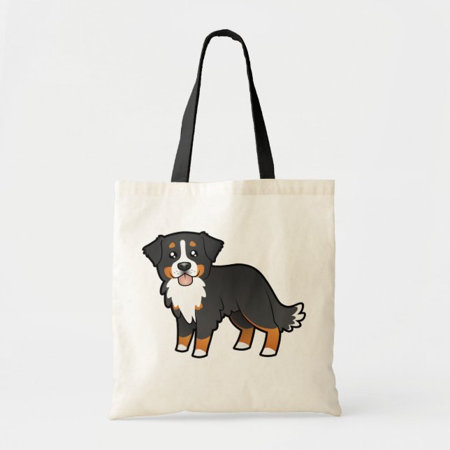 Cartoon Bernese Mountain Dog Tote Bag (Front)