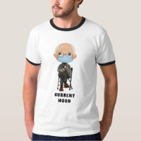 Cartoon Bernie Sanders and his Warm Brown Mittens